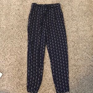 Navy Low Casual Pants